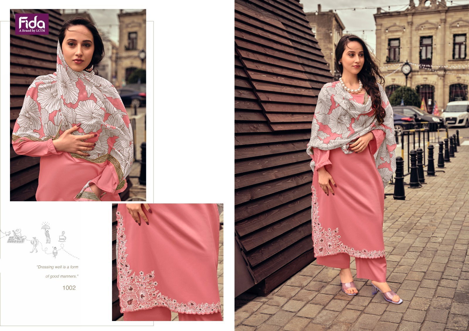 Verika By Fida Cotton Satin Embroidery Designer Salwar Kameez Wholesale Market In Surat With Price

